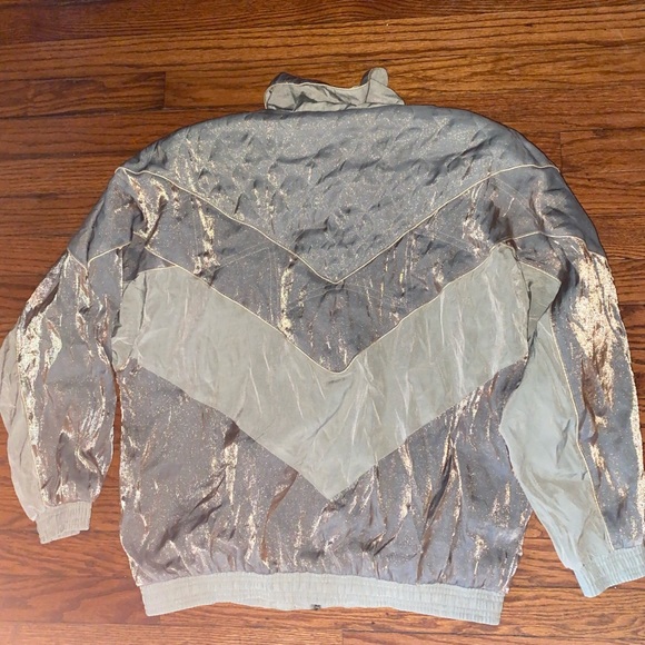 Vintage Silky JANEAVE Gold Bomber Jacket Coat Top - Picture 5 of 14